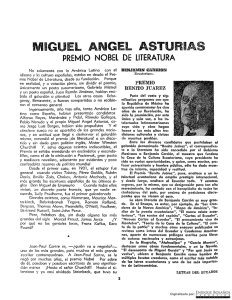 Miguel Ángel Asturias, Premio Nobel Centroamericano