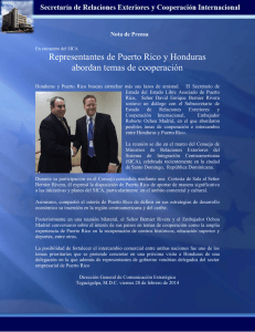 Representantes de Puerto Rico y Honduras abordan temas de