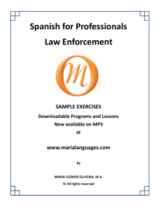 Spanish for Professionals Law Enforcement