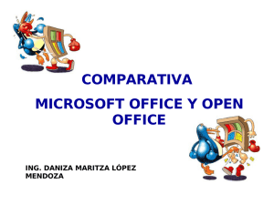 Comparación Microsoft Office y OpenOffice