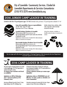 2016 junior camp leader in training 2016 camp leader in