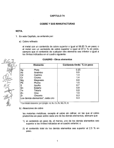 Page 1 CAPITULO 74 COERE Y SUS MANUFACTURAS NOTA. 1