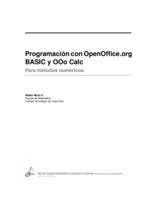 Programación con OpenOffice.org BASIC y OOo Calc
