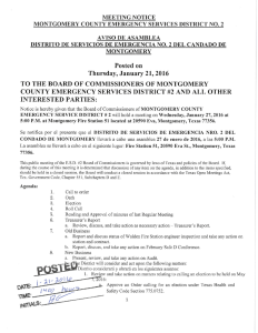 Page 1 MEETING NOTICE MONTGOMERY COUNTY EMERGENCY