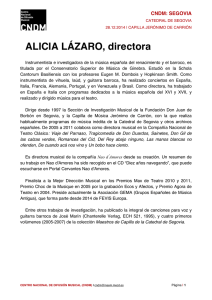 Alicia Lázaro - Centro Nacional de Difusión Musical