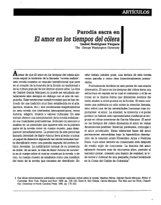 "Parodia sacra en El amor en los tiempos del cólera".