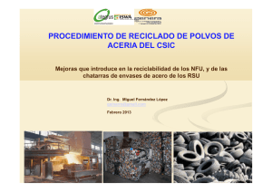 Procedimiento de reciclado de polvos de acerías del CSIC