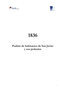 Padrón de Habitantes de San Javier de 1836