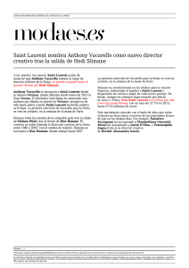 Saint Laurent nombra Anthony Vacarello como nuevo director