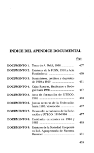 indice del apendice documental - Ministerio de Agricultura