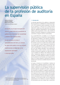 La supervisión pública de la profesión de auditoría en España