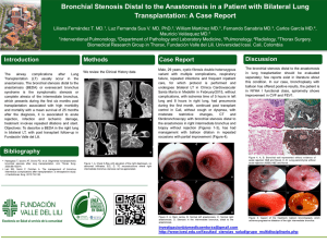 Page 1 Bronchial Stenosis Distal to the Anastomosis in a Patient
