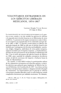 voluntarios extranjeros en los ejércitos liberales mexicanos, 1854