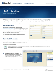 IBM Lotus Live - InterCall | Conferencias