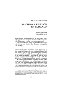 artículo-reseña fascismo y religion en rumania