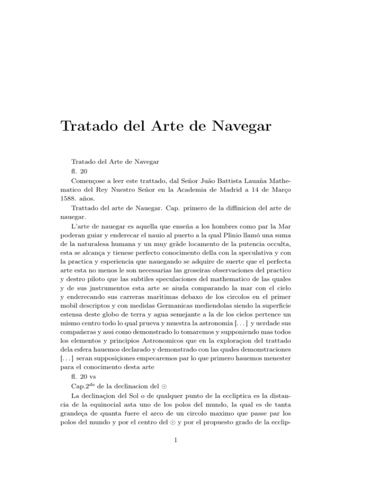 Tratado del Arte de Navegar