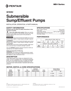 Submersible Sump/Effluent Pumps