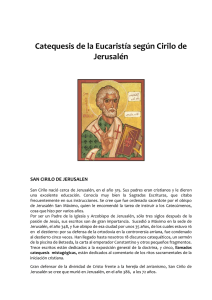 Catequesis de la Eucaristia según Cirilo de Jerusalén