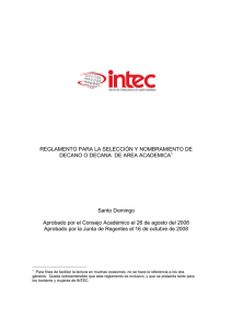 Reglamento Selección y Nombramiento de Decano o Decana 08