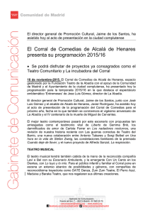 El Corral de Comedias de Alcalá de Henares presenta su