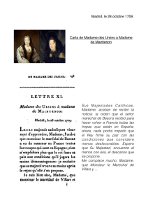 Carta de Madame des Ursins Madame de Maintenon