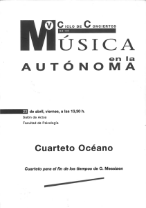 Cuarteto Océano, Abril 1999.