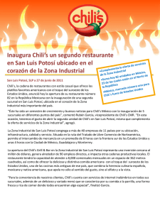 Diapositiva 1 - Restaurantes Chili`s México