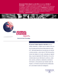 ISI Journal Citation Reports on the Web ofrece un método