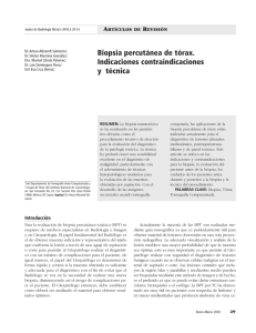 Biopsia percutánea de tórax. Indicaciones