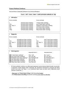 teoria futuro perfecto Continuo