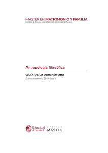 Antropología Filosófica - Universidad de Navarra