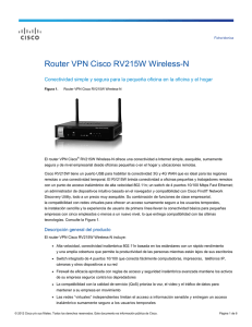Cisco RV215W Wireless-N VPN Router Data Sheet (Spanish)