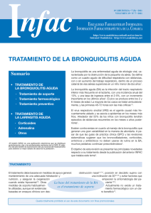 tratamiento de la bronquiolitis aguda