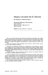 Rasgos culturales del Dr. Barriola