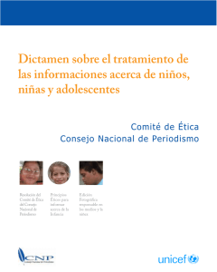 Dictamen sobre el tratamiento de las informaciones acerca