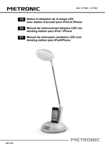 Notice d`utilisation de la lampe LED avec station d`accueil pour iPod
