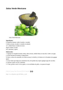 Salsa Verde Mexicana - Chef de Cuisine Luis Perrone