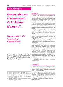 Ivermectina en el tratamiento de la Miasis Humana(*)
