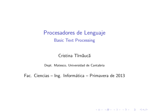 Procesadores de Lenguaje - Basic Text Processing