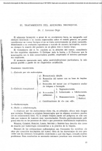 EL TRATAMIENTO DEL ADENOMA BRONQUIAL