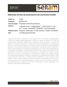 Diferentes formas de presentación del carcinoma tiroideo