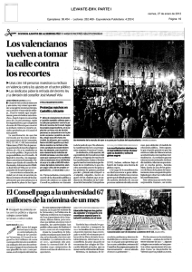 Los valencianos vuelven a tomar la calle contra los recortes
