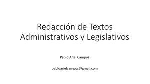 Redacción de Textos Administrativos y Legislativos