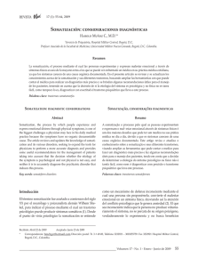 Somatización: consideraciones diagnósticas