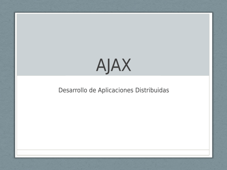 Desarrollo De Aplicaciones Distribuidas