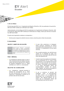 Tax Alert - Mensualización 13a. y 14a. remuneraciones