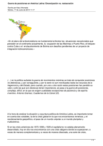 Guerra de posiciones en América Latina