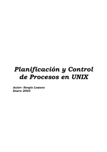 Planificación y Control de Procesos en UNIX