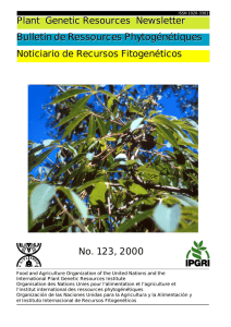 Plant Genetic Resources newsletter