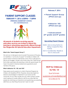 parent support classes february 9, 2016 6:00pm – 7:30pm
